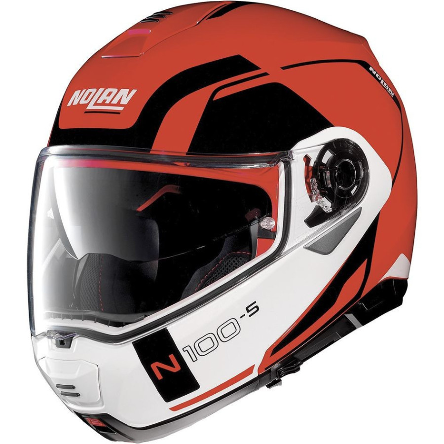 Casque Moto Modulable NOLAN - N100 5 Consistency n-Com Corsa Red