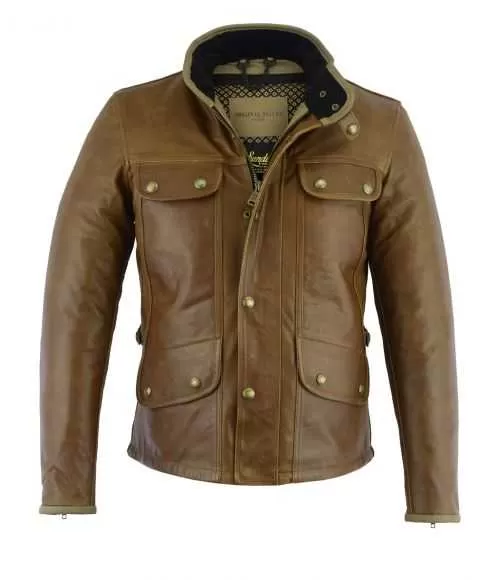 BLOUSON LE MONTE CARLO CUIR (Cognac)- ORIGINAL DRIVER