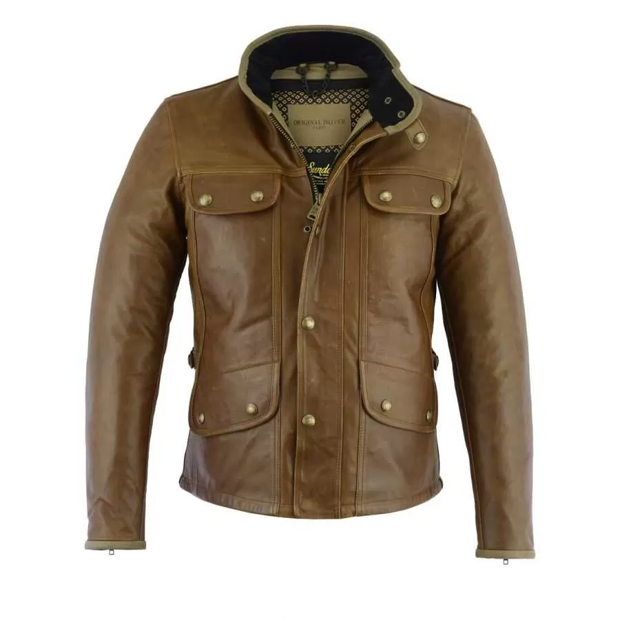 BLOUSON LE MONTE CARLO CUIR (Cognac)- ORIGINAL DRIVER