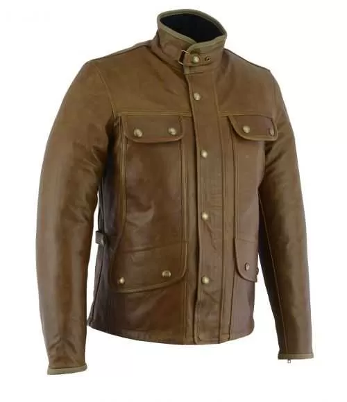 BLOUSON LE MONTE CARLO CUIR (Cognac)- ORIGINAL DRIVER