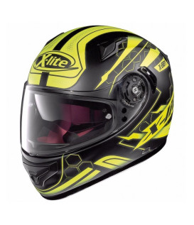 Casque Moto Intégral NOLAN - X661 Honeycomb n-Com Flat Black/yellow