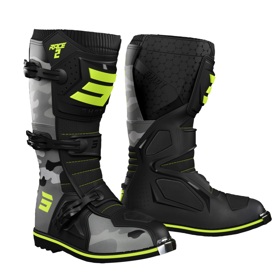 Bottes Moto Race 2 enfant Camo - Shot