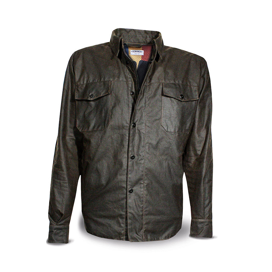 Jacket Handmade Olive Waxed Cotton Man - Dmd