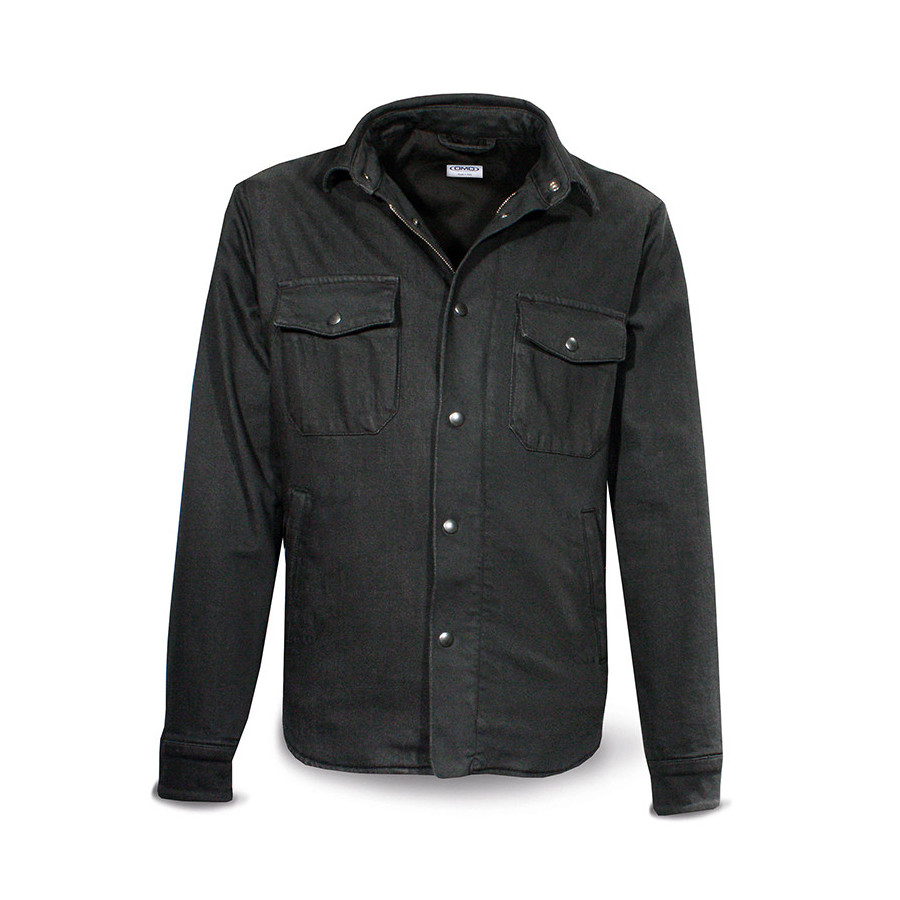 Jacket Handmade Shirt Dark Grey Cotton Man - Dmd