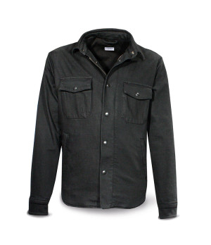 Jacket Handmade Shirt Dark Grey Cotton Man - Dmd