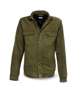 Jacket Handmade Shirt Green Cotton Man - Dmd