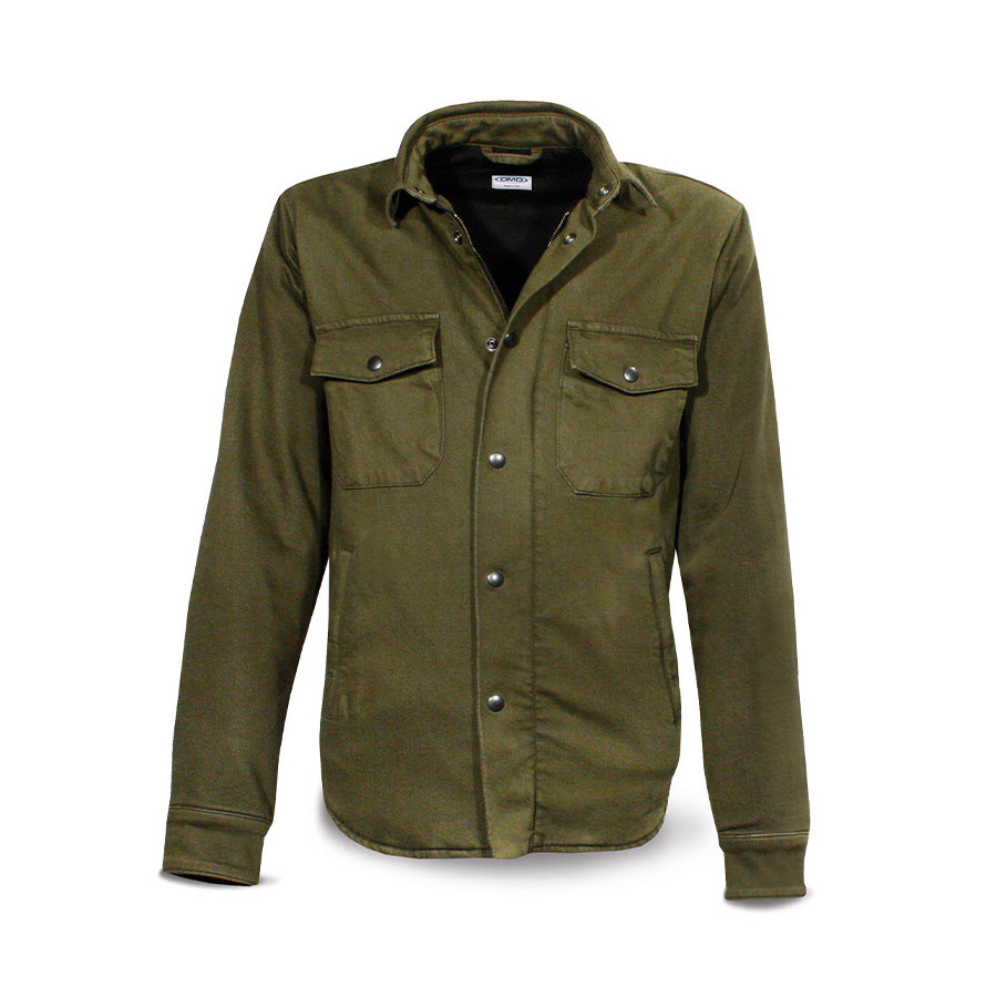 Jacket Handmade Shirt Green Cotton Man - Dmd