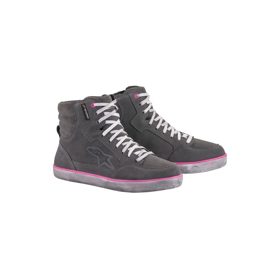 Alpinestars Baskets Femme moto J 6 Waterproof Women S Light Gray Fuchsia 9.5