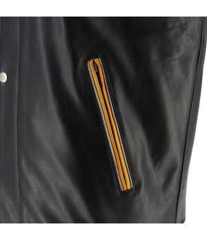 Helstons - Blouson Collegian Cuir Rag x Von Dutch