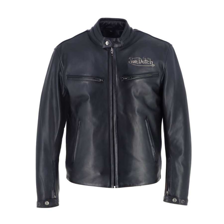 Helstons - Blouson Basic Cuir Rag x Von Dutch