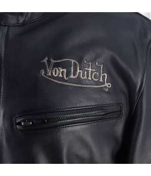 Helstons - Blouson Basic Cuir Rag x Von Dutch