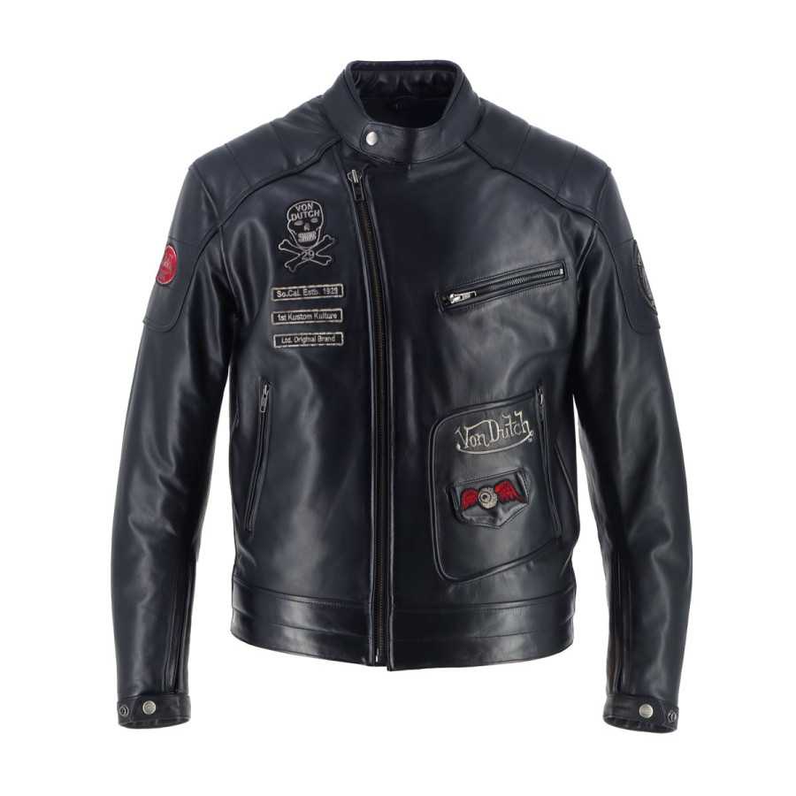 Helstons - Blouson Coliseum Cuir Rag x Von Dutch