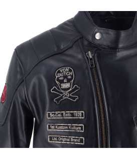 Helstons - Blouson Coliseum Cuir Rag x Von Dutch