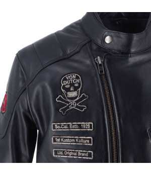 Helstons - Blouson Coliseum Cuir Rag x Von Dutch