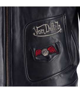 Helstons - Blouson Coliseum Cuir Rag x Von Dutch