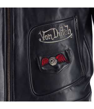 Helstons - Blouson Coliseum Cuir Rag x Von Dutch