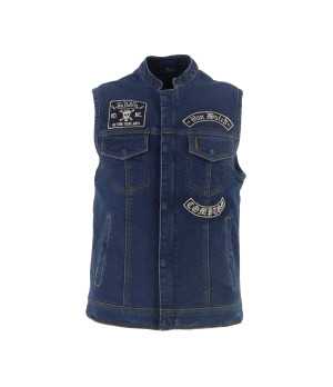 Helstons - Gilet Apache Toile Denim x Von Dutch