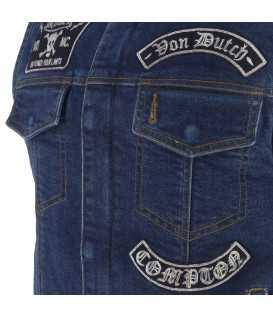 Helstons - Gilet Apache Toile Denim x Von Dutch