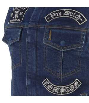 Helstons - Gilet Apache Toile Denim x Von Dutch