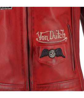 Helstons - Blouson Femme Pretty Cuir Soft x Von Dutch