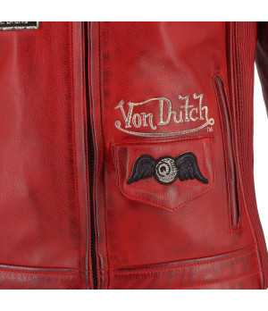 Helstons - Blouson Femme Pretty Cuir Soft x Von Dutch