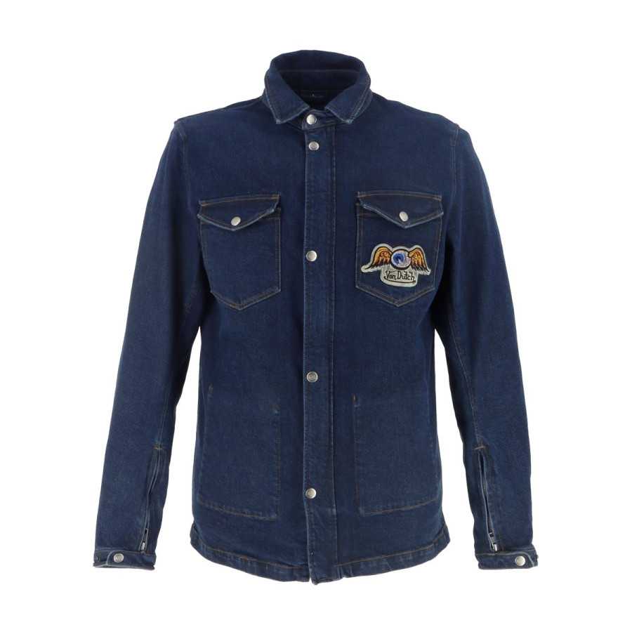 Helstons - Chemise Captain Toile Denim x Von Dutch Helstons - Chemise Captain Toile Denim x Von Dutch