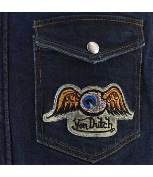 Helstons - Chemise Captain Toile Denim x Von Dutch