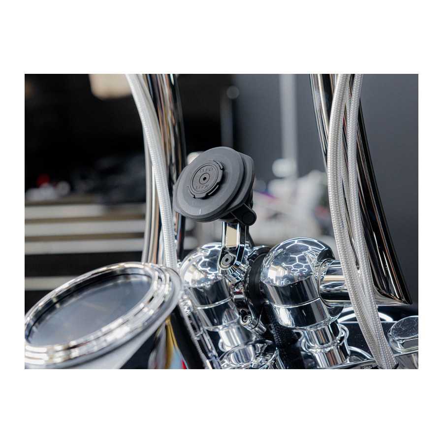 Quad lock - Support De Montage Guidon Pro Chrome - Large Pour Guidons Fatbar / Spécial Custom