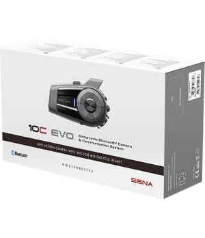 Sena - Intercom 10C Evo Motorcycle Bluetooth Camera & Communication System With Hd Speakers