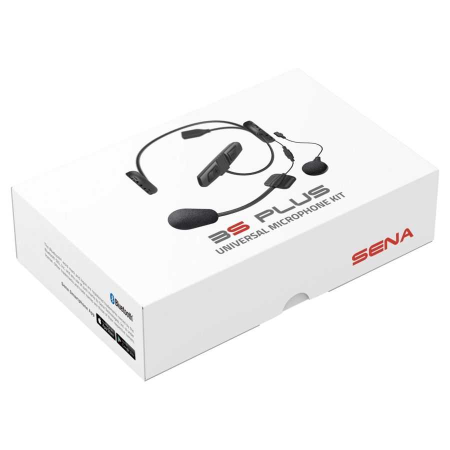 Sena - Intercom 3S Plus Motorcycle Bluetooth Communication System, Universal Microphone Kit