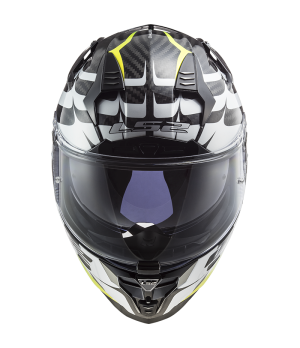 CASQUE INTÉGRAL FF327 CHALLENGER CT2 FLAMES WHITE H-V YELL - LS2