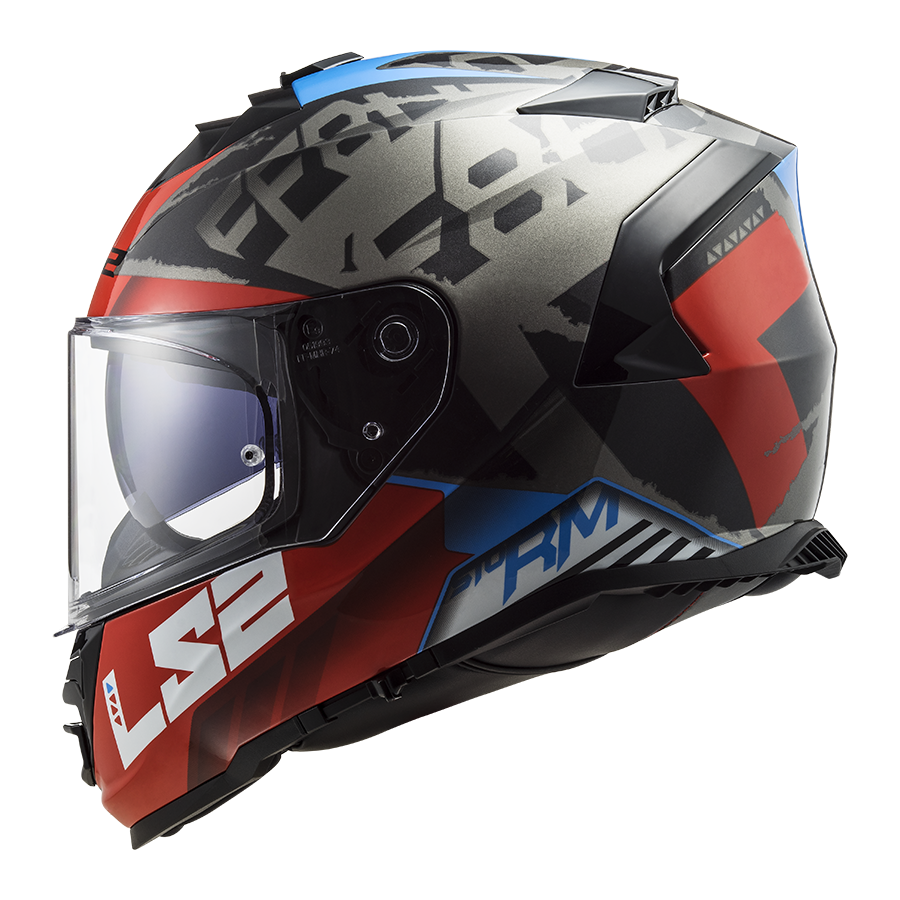 LS2 Storm Sprinter Integralhelm – Motorradhelm In Black Cobalt, Größe XXL, ECE 22.05