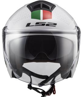 CASQUE JET OF573 TWISTER II COMBO WHITE GREEN RED - LS2