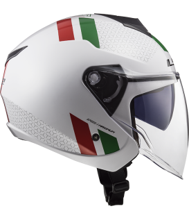 CASQUE JET OF573 TWISTER II COMBO WHITE GREEN RED - LS2