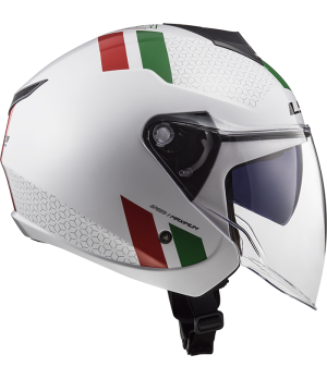 CASQUE JET OF573 TWISTER II COMBO WHITE GREEN RED - LS2