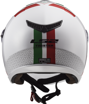 CASQUE JET OF573 TWISTER II COMBO WHITE GREEN RED - LS2