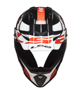 CASQUE CROSS MX437 FAST EVO STRIKE BLACK WHITE RED - LS2