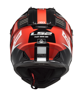 CASQUE CROSS MX437 FAST EVO STRIKE BLACK WHITE RED - LS2