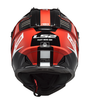 CASQUE CROSS MX437 FAST EVO STRIKE BLACK WHITE RED - LS2