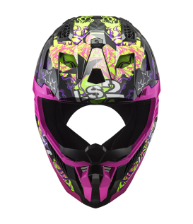 CASQUE CROSS MX703 C X-FORCE FIRESKULL VIOLET - LS2
