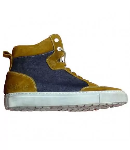 BASKETS MAYA TOILE ARMALITH-CUIR - HELSTONS