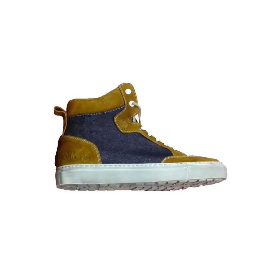 BASKETS MAYA TOILE ARMALITH-CUIR - HELSTONS