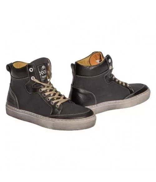 BASKETS MAYA TOILE ARMALITH-CUIR - HELSTONS