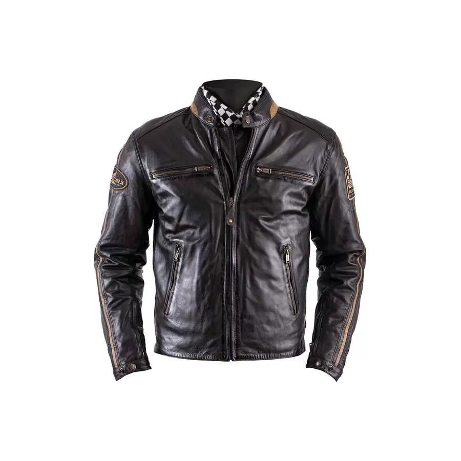 BLOUSON ACE CUIR RAG - HELSTONS