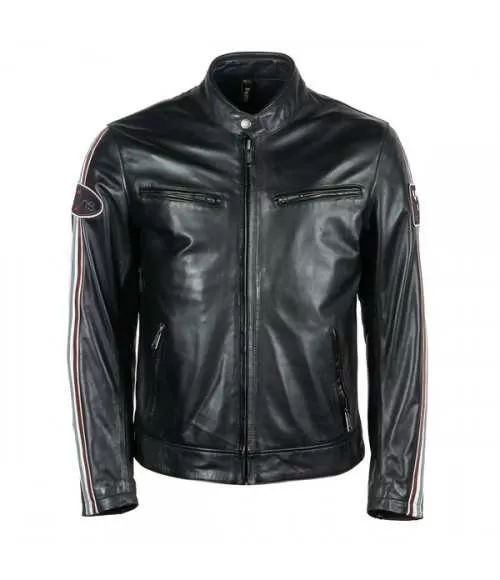 BLOUSON RACE CUIR ANILINE - HELSTONS