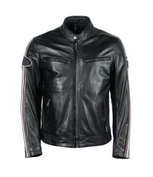 BLOUSON RACE CUIR ANILINE - HELSTONS